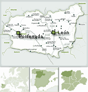 · Mapa de la provincia de Le&oacute;n. Pulsar para ampliar ·