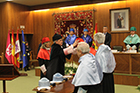 Ceremonia de Investidura de Manuel Luzón Peña, Horacio Capel Sáez y Luis García Zurdo como Doctores Honoris Causa por la ULE