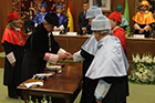 Ceremonia de Investidura de Manuel Luzón Peña, Horacio Capel Sáez y Luis García Zurdo como Doctores Honoris Causa por la ULE