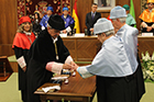 Ceremonia de Investidura de Manuel Luzón Peña, Horacio Capel Sáez y Luis García Zurdo como Doctores Honoris Causa por la ULE