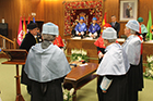 Ceremonia de Investidura de Manuel Luzón Peña, Horacio Capel Sáez y Luis García Zurdo como Doctores Honoris Causa por la ULE