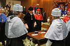 Ceremonia de Investidura de Manuel Luzón Peña, Horacio Capel Sáez y Luis García Zurdo como Doctores Honoris Causa por la ULE