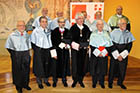 Ceremonia de investidura de Luis Mateo Diez, Víctor García de la Concha, José María Merino y José Antonio Pascual Rodríguez como Doctores Honoris Causa por la ULE