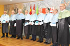 Ceremonia de investidura de Luis Mateo Diez, Víctor García de la Concha, José María Merino y José Antonio Pascual Rodríguez como Doctores Honoris Causa por la ULE