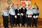 Ceremonia de investidura de Luis Mateo Diez, Víctor García de la Concha, José María Merino y José Antonio Pascual Rodríguez como Doctores Honoris Causa por la ULE