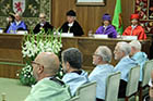 Ceremonia de investidura de Luis Mateo Diez, Víctor García de la Concha, José María Merino y José Antonio Pascual Rodríguez como Doctores Honoris Causa por la ULE