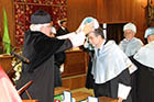 Ceremonia de investidura de Luis Mateo Diez, Víctor García de la Concha, José María Merino y José Antonio Pascual Rodríguez como Doctores Honoris Causa por la ULE